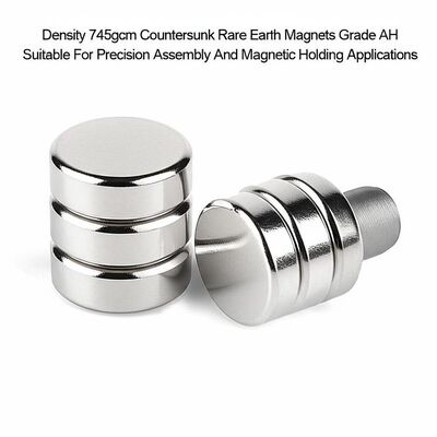 품질 밀도 745gcm Countersunk 희토류 자석 AH 등급 정밀 조립 및 자기 보유 애플리케이션에 적합 공장
